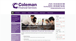 Desktop Screenshot of colemanfsl.co.uk
