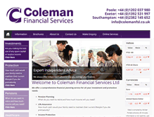 Tablet Screenshot of colemanfsl.co.uk